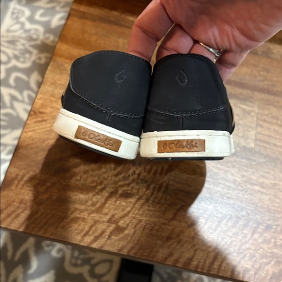OluKai Pehuea Shoes. Black. Sz. 7. Slip on loafers. Boat shoes. - Picture 2 of 7
